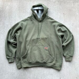 Ben Davis Hoodie Men Size 2XL Green Workwear Pullover Sweatshirt